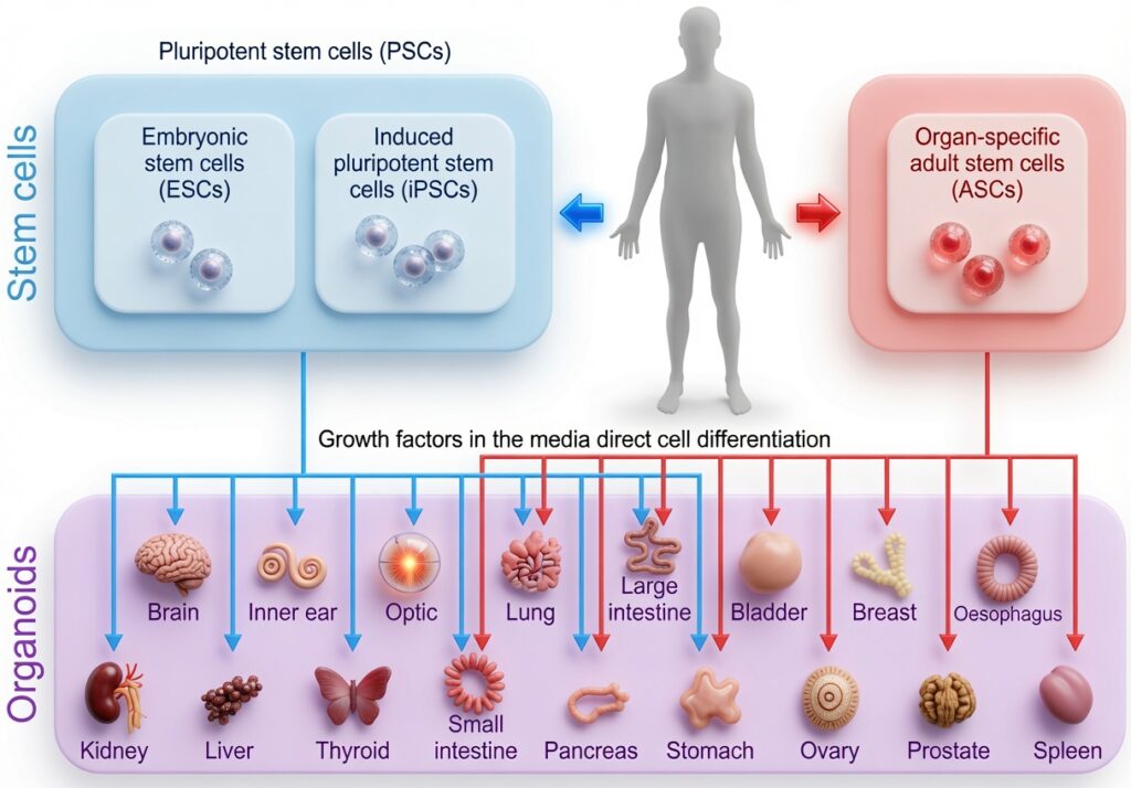 Organoid Formation from Stem Cells